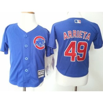 Toddler Cubs #49 Jake Arrieta Blue Cool Base Stitched MLB Jersey Toddler Cubs #49 Jake Arrieta Blue Cool Base Stitched MLB Jersey