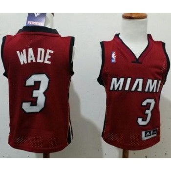 Toddler Heat #3 Dwyane Wade Red Stitched NBA Jersey Toddler Heat #3 Dwyane Wade Red Stitched NBA Jersey