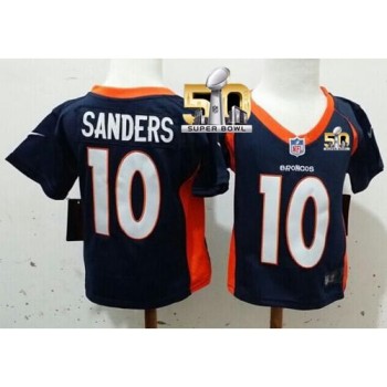 Toddler Broncos #10 Emmanuel Sanders Navy Blue Alternate Super Bowl 50 Stitched NFL Elite Jersey Toddler Broncos #10 Emmanuel Sanders Navy Blue Alternate Super Bowl 50 Stitched NFL Elite Jersey
