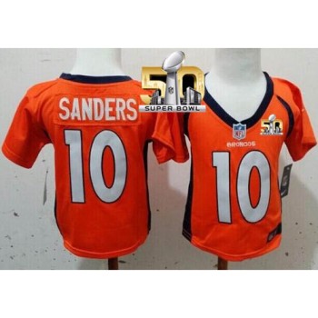 Toddler Broncos #10 Emmanuel Sanders Orange Team Color Super Bowl 50 Stitched NFL Elite Jersey Toddler Broncos #10 Emmanuel Sanders Orange Team Color Super Bowl 50 Stitched NFL Elite Jersey