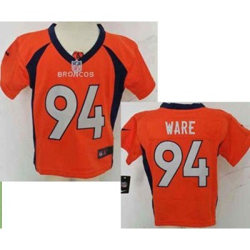 Toddler Broncos #94 DeMarcus Ware Orange Team Color Stitched NFL Elite Jersey Toddler Broncos #94 DeMarcus Ware Orange Team Color Stitched NFL Elite Jersey