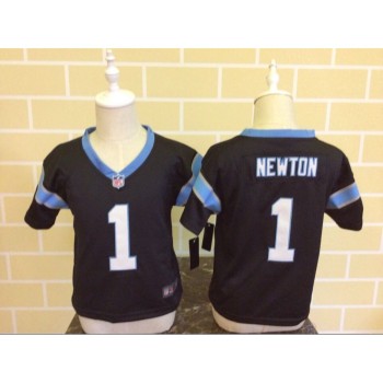 Toddler Carolina Panthers #1 Cam Newton Black Stitched NFL Jersey Toddler Carolina Panthers #1 Cam Newton Black Stitched NFL Jersey