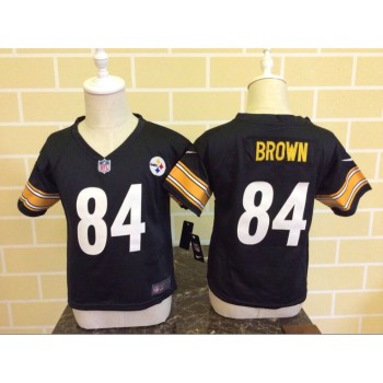 Toddler Pittsburgh Steelers #84 Antonio Brown Black Stitched NFL Jersey Toddler Pittsburgh Steelers #84 Antonio Brown Black Stitched NFL Jersey