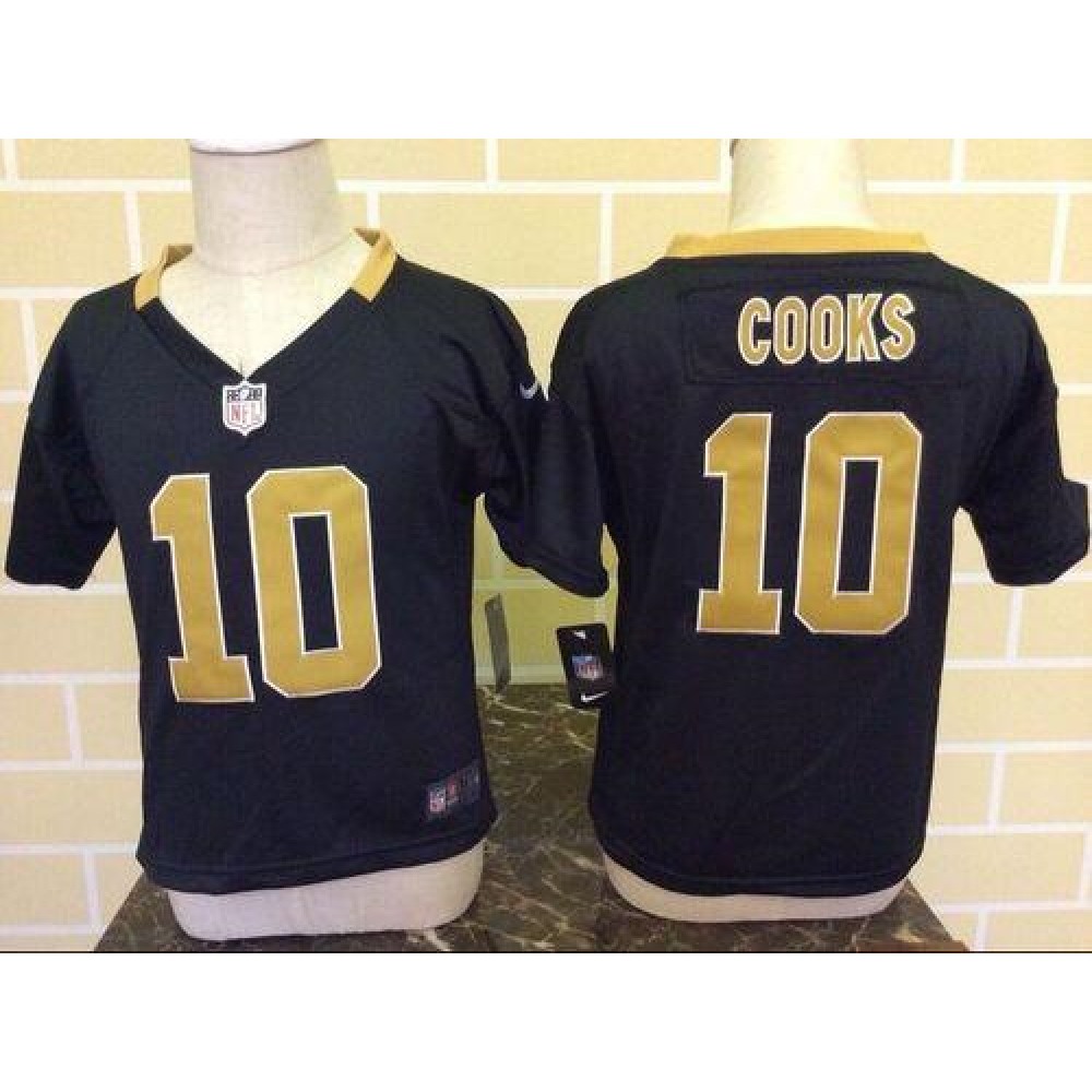 Toddler Saints #10 Brandin Cooks Black Team Color Stitched NFL Elite Jersey