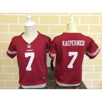 Toddler San Francisco 49ers #7 Colin Kaepernick Red Stitched NFL Jersey Toddler San Francisco 49ers #7 Colin Kaepernick Red Stitched NFL Jersey