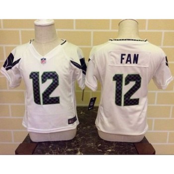 Toddler Seahawks #12 Fan White Stitched NFL Elite Jersey Toddler Seahawks #12 Fan White Stitched NFL Elite Jersey