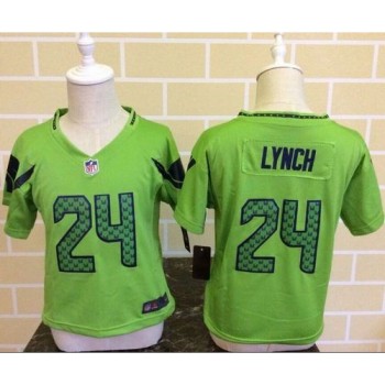 Toddler Seahawks #24 Marshawn Lynch Green Alternate Stitched NFL Elite Jersey Toddler Seahawks #24 Marshawn Lynch Green Alternate Stitched NFL Elite Jersey