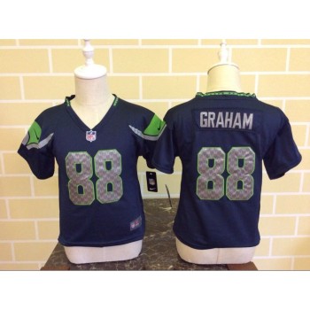 Toddler Seattle Seahawks #88 Jimmy Graham Navy Blue Stitched NFL Jersey Toddler Seattle Seahawks #88 Jimmy Graham Navy Blue Stitched NFL Jersey