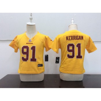 Toddler Washington Redskins #91 Ryan Kerrigan Gold Stitched NFL Jersey Toddler Washington Redskins #91 Ryan Kerrigan Gold Stitched NFL Jersey