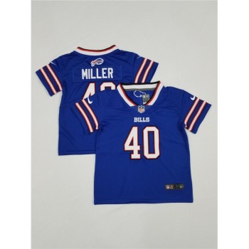 Toddlers Buffalo Bills #40 Von Miller Blue Vapor Untouchable Limited Stitched Jersey Toddlers Buffalo Bills #40 Von Miller Blue Vapor Untouchable Limited Stitched Jersey