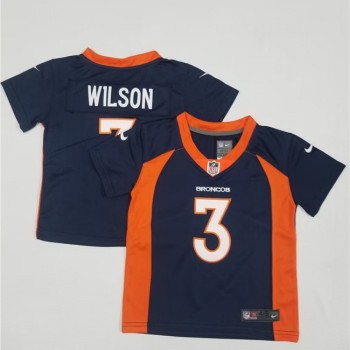 Toddlers Denver Broncos #3 Russell Wilson Navy Stitched Jersey Toddlers Denver Broncos #3 Russell Wilson Navy Stitched Jersey