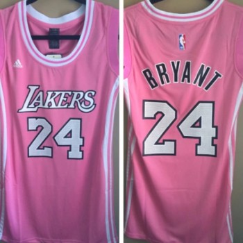 Toddlers Los Angeles Lakers #24 Kobe Bryant Pink Stitched Basketball Jersey Toddlers Los Angeles Lakers #24 Kobe Bryant Pink Stitched Basketball Jersey