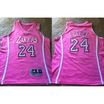 Toddlers Los Angeles Lakers #24 Kobe Bryant Pink Stitched Basketball Jersey Toddlers Los Angeles Lakers #24 Kobe Bryant Pink Stitched Basketball Jersey
