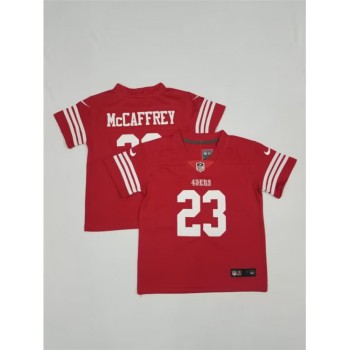 Toddlers San Francisco 49ers #23 Christian McCaffrey Red Vapor Untouchable Stitched Football Jersey Toddlers San Francisco 49ers #23 Christian McCaffrey Red Vapor Untouchable Stitched Football Jersey