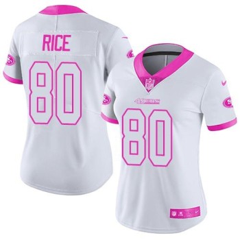 Toddlers San Francisco 49ers #80 Jerry Rice White/Pink Limited Rush Fashion Stitched Jersey Toddlers San Francisco 49ers #80 Jerry Rice White/Pink Limited Rush Fashion Stitched Jersey