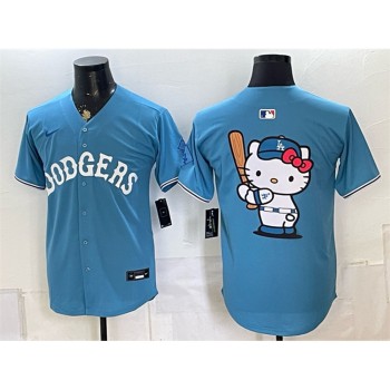 Youth Los Angeles Dodgers Team Big Logo Blue Vapor Limited Jersey