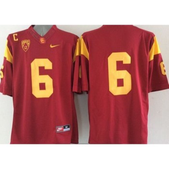 Trojans #6 Red Limited Stitched NCAA Jersey Trojans #6 Red Limited Stitched NCAA Jersey