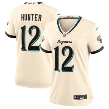 Women's Jacksonville Jaguars #12 Travis Hunter Cream 2026 Rivalries Collection Game Jersey Women's Jacksonville Jaguars #12 Travis Hunter Cream 2026 Rivalries Collection Game Jersey