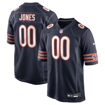 Men's Chicago Bears Logan Jones Navy 2026 NFL Draft Game Jersey Men's Chicago Bears Logan Jones Navy 2026 NFL Draft Game Jersey