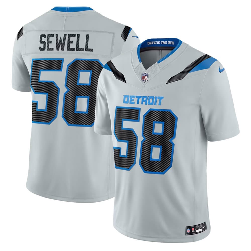 Youth Detroit Lions #58 Penei Sewell Grey 2026 Rivalries Collection Vapor F.U.S.E. Limited Jersey