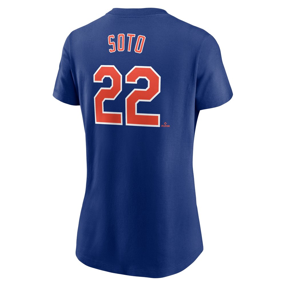 Women's New York Mets #22 Juan Soto Royal Fuse Name & Number T-Shirt