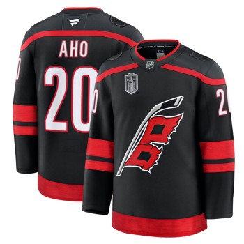 Men's Carolina Hurricanes #20 Sebastian Aho Black 2026 Stanley Cup Final Home Premium Jersey Men's Carolina Hurricanes #20 Sebastian Aho Black 2026 Stanley Cup Final Home Premium Jersey