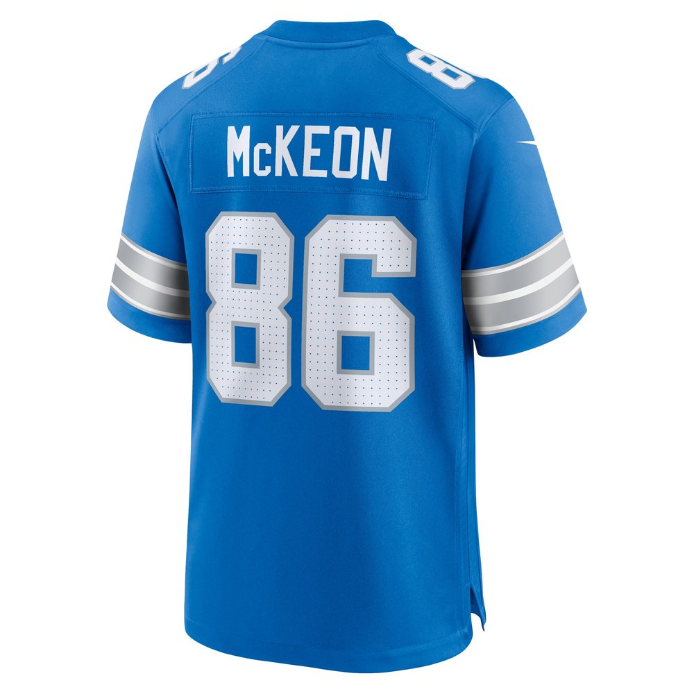 Men's Detroit Lions Sean McKeon  Blue Game Jersey
