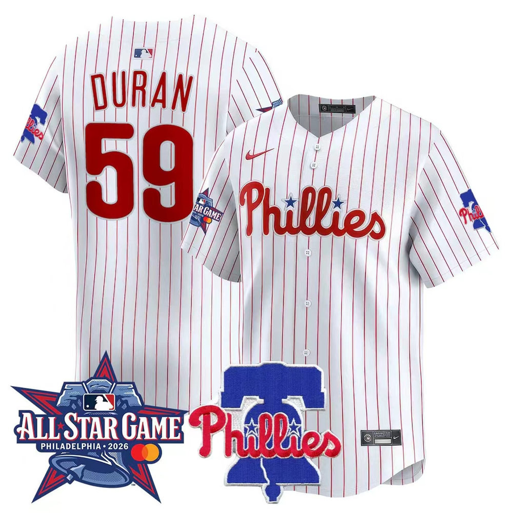 Youth Philadelphia Phillies #59 Jhoan Duran White 2026 MLB All-Star Jersey