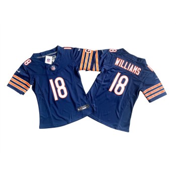 Women's Chicago Bears #18 Caleb Williams Navy 2024 Draft F.U.S.E Vapor Stitched Jersey(Run Small) Women's Chicago Bears #18 Caleb Williams Navy 2024 Draft F.U.S.E Vapor Stitched Jersey(Run Small)