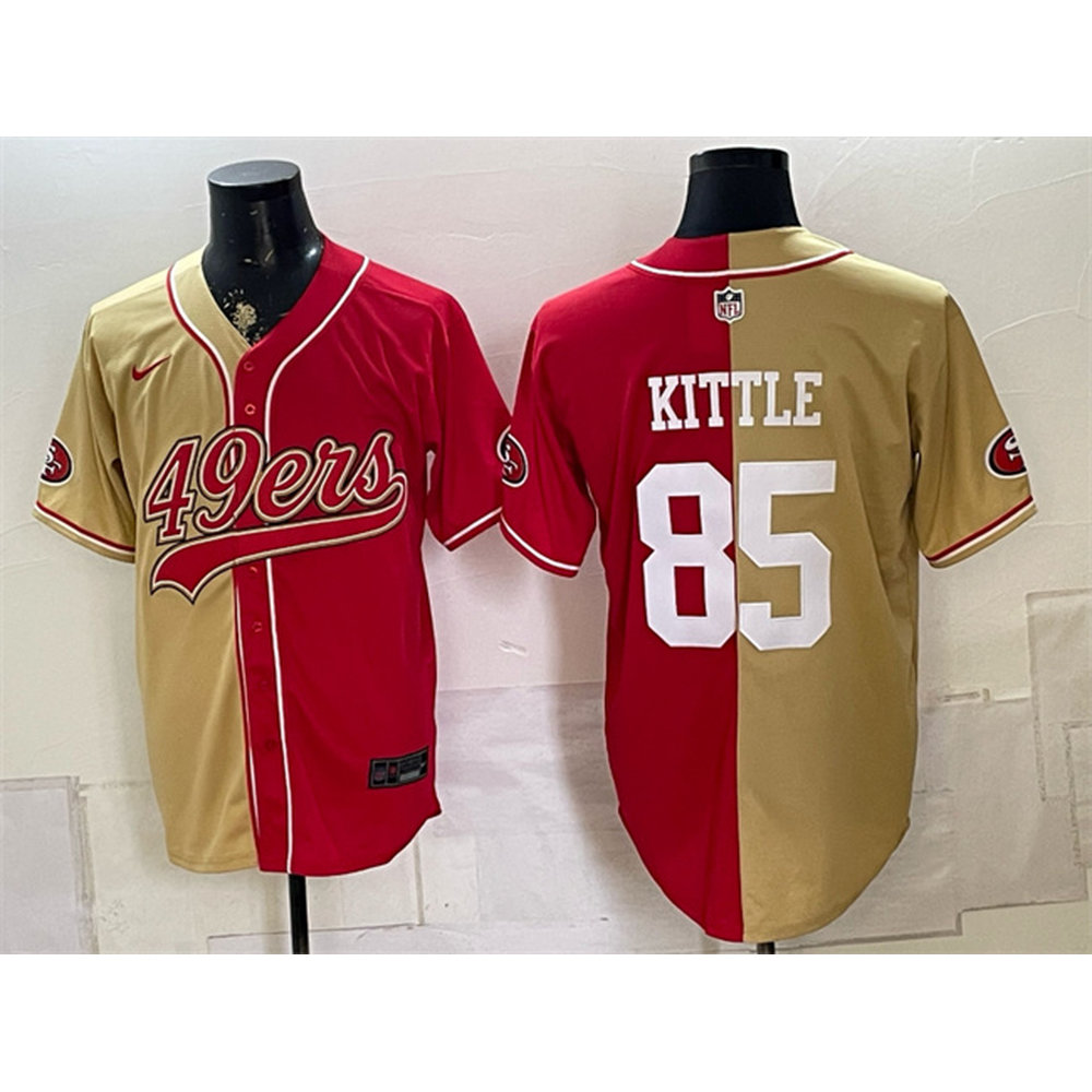 Youth San Francisco 49ers #85 George kittle Red Split Stitched Jersey