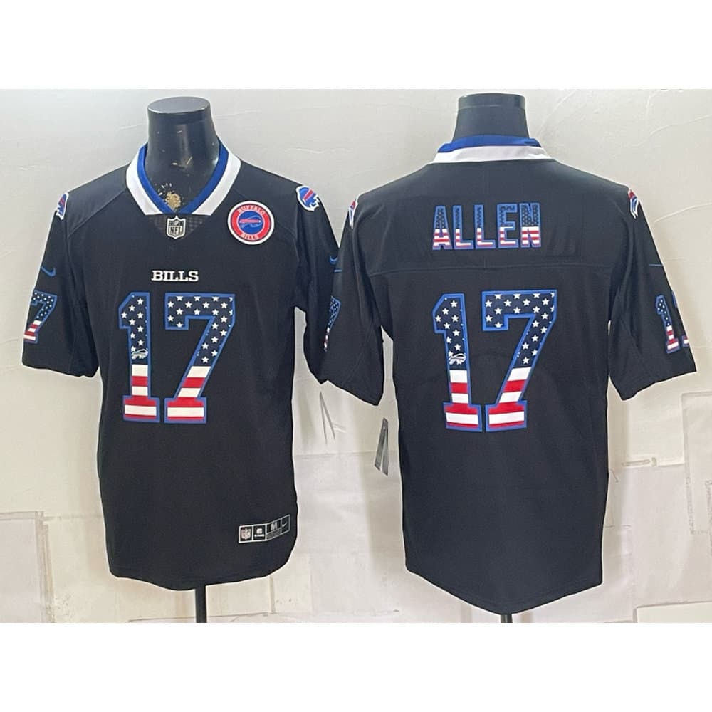 Men's Buffalo Bills #17 Josh Allen Black Vapor Limited Jersey