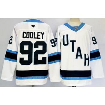 Men's Utah Mammoth #92 Logan Cooley White 2024-25 Stitched Premium Jersey Men's Utah Mammoth #92 Logan Cooley White 2024-25 Stitched Premium Jersey