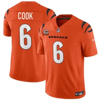 Men's Cincinnati Bengals #6 Bryan Cook Orange 2026 1-Star C Patch Vapor F.U.S.E. Untouchable Limited Jersey Men's Cincinnati Bengals #6 Bryan Cook Orange 2026 1-Star C Patch Vapor F.U.S.E. Untouchable Limited Jersey