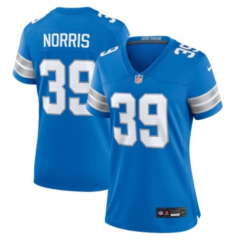 Women's Detroit Lions Morice Norris Blue Game Jersey Women's Detroit Lions Morice Norris Blue Game Jersey