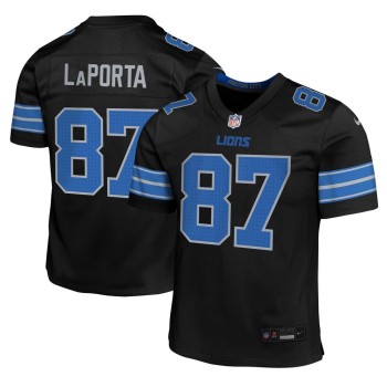 Youth Detroit Lions #87 Sam LaPorta Black Alternate Player Game Jersey Youth Detroit Lions #87 Sam LaPorta Black Alternate Player Game Jersey