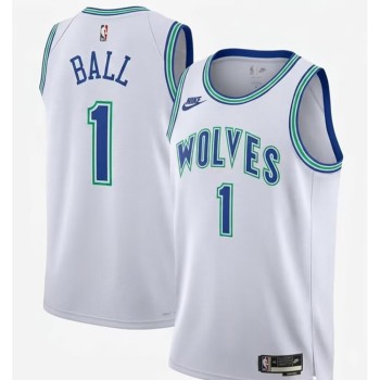 Women's Minnesota Timberwolves #1 LaMelo Ball 2026 White Classic Edition Jersey