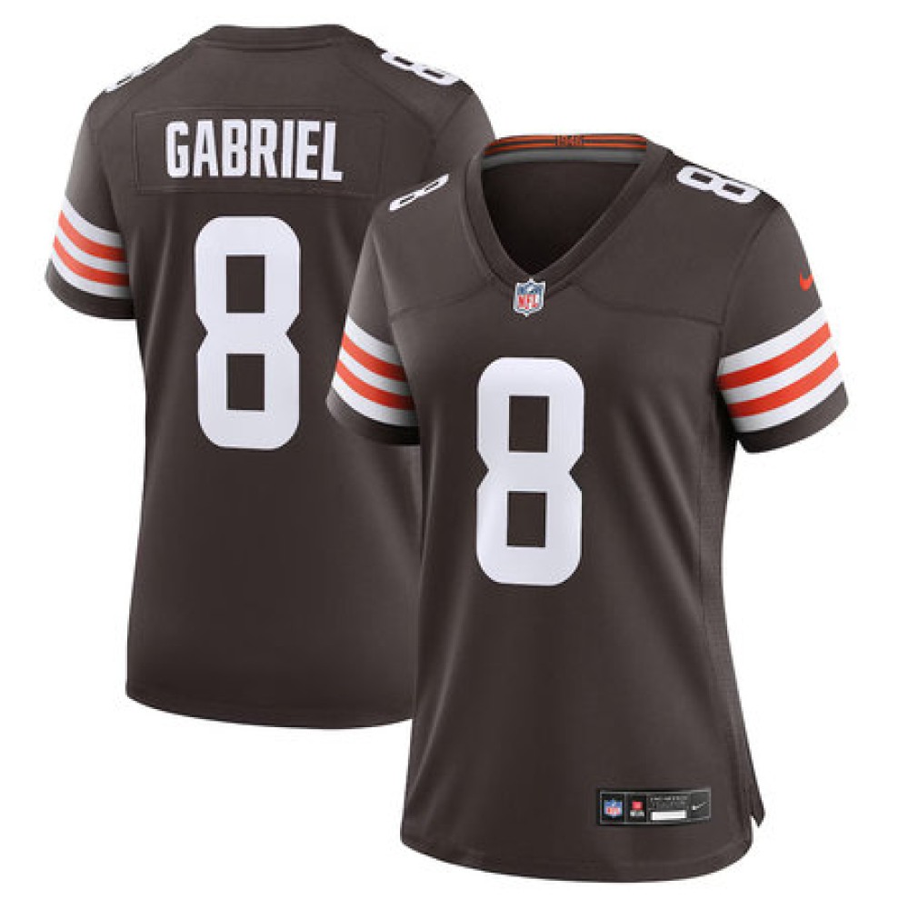 Women's Cleveland Browns #8 Dillon Gabriel Nike Brown Team Game Jersey Women's Cleveland Browns #8 Dillon Gabriel Nike Brown Team Game Jersey