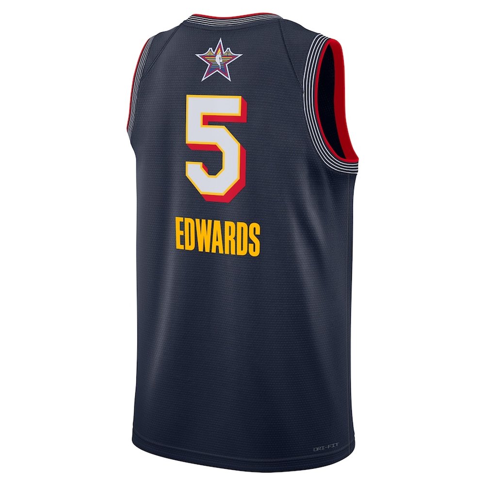 Unisex #5 Anthony Edwards Navy 2025 NBA All-Star Game Swingman Player Jersey