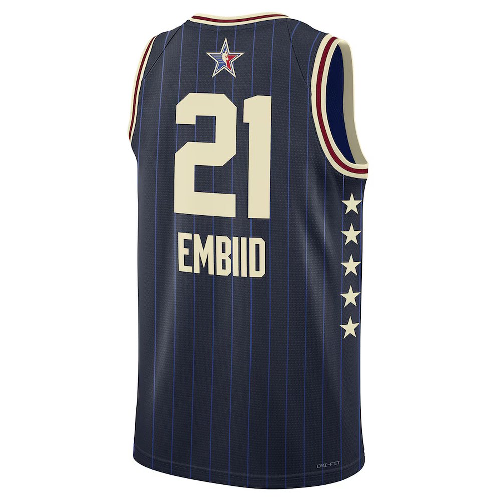 Unisex #21 Joel Embiid Navy 2024 NBA All-Star Game Swingman Jersey