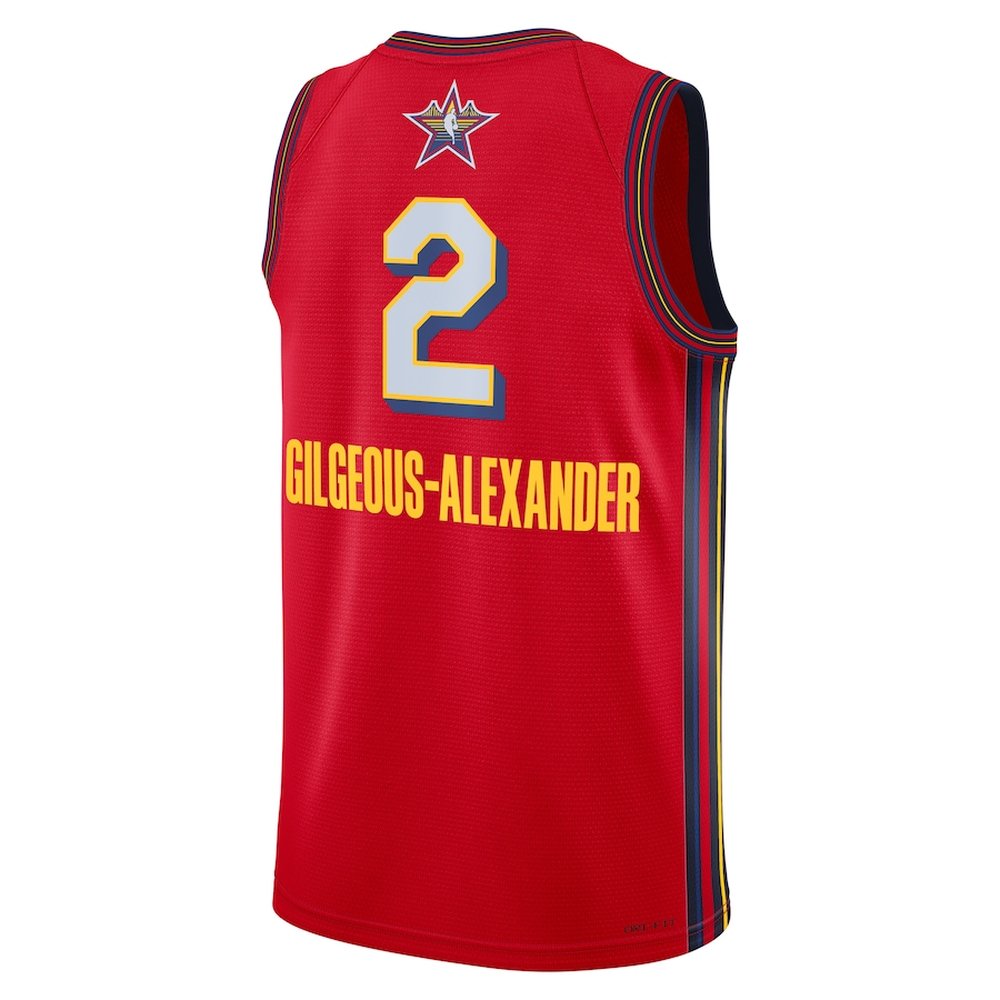 Unisex #2 Shai Gilgeous-Alexander Red 2025 NBA All-Star Game Swingman Player Jersey