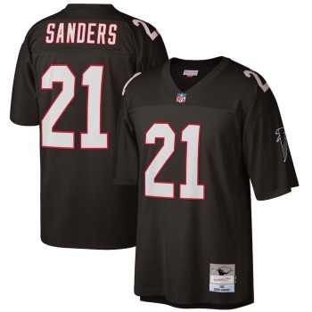 Men's Atlanta Falcons #21 Deion Sanders Black Retired Player Jersey