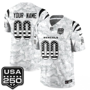 Youth Cincinnati Bengals Camo 2026 Salute to Service Vapor F.U.S.E. Limited Custom Jersey