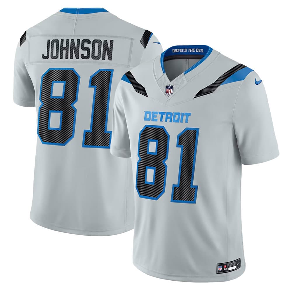 Youth Detroit Lions #81 Calvin Johnson Grey 2026 Rivalries Collection Vapor F.U.S.E. Limited Jersey