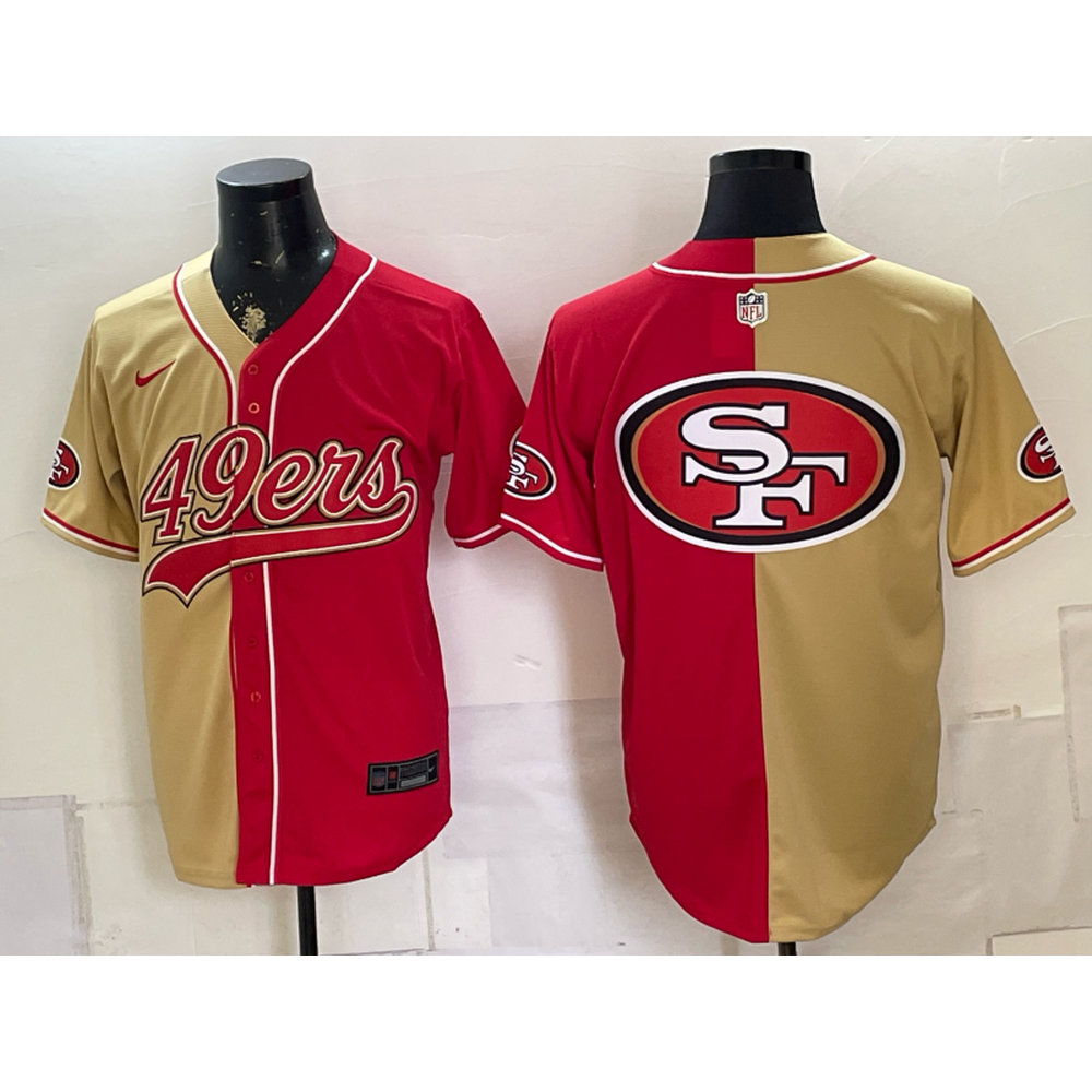 Youth San Francisco 49ers Red Split Cool Base Stitched Baseball Jersey Youth San Francisco 49ers Red Split Cool Base Stitched Baseball Jersey