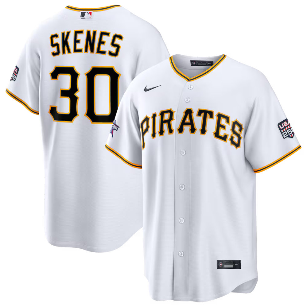 Men's Pittsburgh Pirates #30 Paul Skenes Nike White 2026 All-Star Game Replica Jersey Men's Pittsburgh Pirates #30 Paul Skenes Nike White 2026 All-Star Game Replica Jersey
