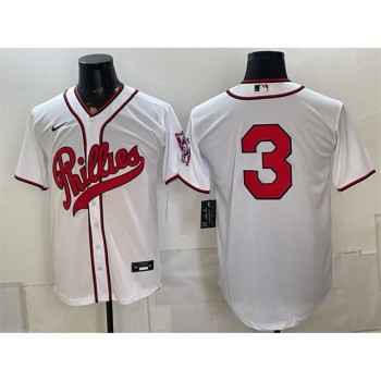 Men's Philadelphia Phillies #3 Bryce Harper White 2026 Field of Dreams Stadium Jersey Men's Philadelphia Phillies #3 Bryce Harper White 2026 Field of Dreams Stadium Jersey