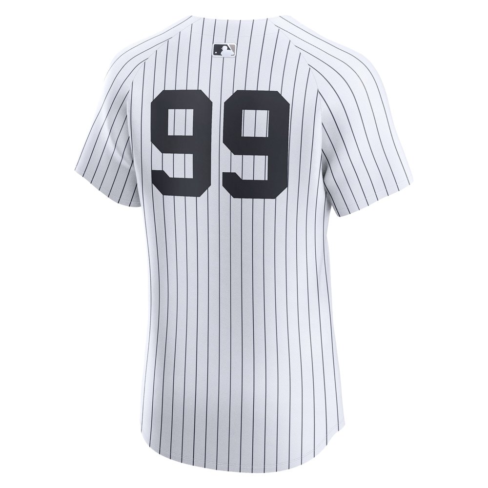Men's New York Yankees #99 Aaron Judge White 2024 World Series Home Elite Player Jersey