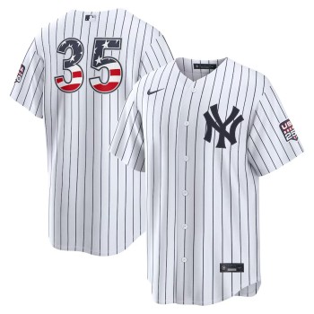 Youth New York Yankees #35 Cody Bellinger Nike White USA 250 Fourth of July Home Stadium Jersey