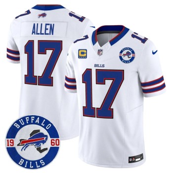 Youth Buffalo Bills #17 Josh Allen White Est. 1960 Patch Vapor F.U.S.E. Limited Jersey Youth Buffalo Bills #17 Josh Allen White Est. 1960 Patch Vapor F.U.S.E. Limited Jersey