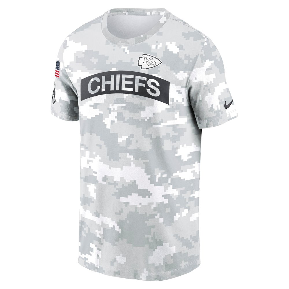 Men's Kansas City Chiefs Arctic Camo 2024 Salute To Service Performance T-Shirt